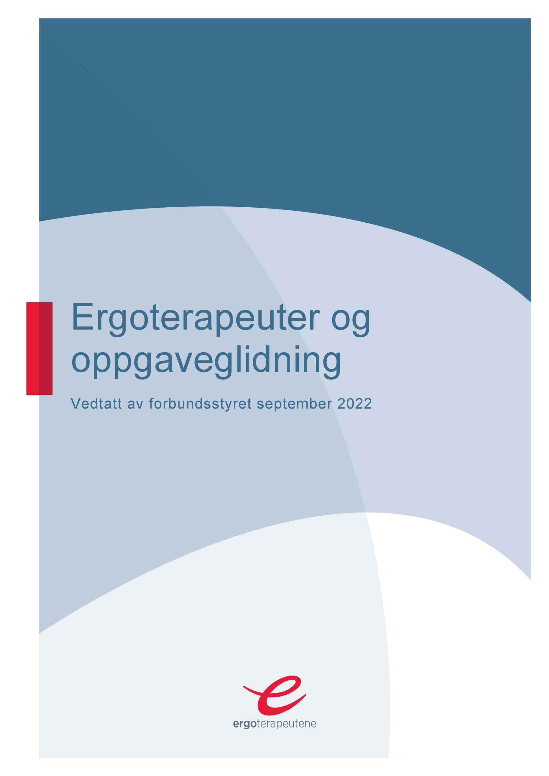 Forside, Ergoterapeuter og oppgaveglidning